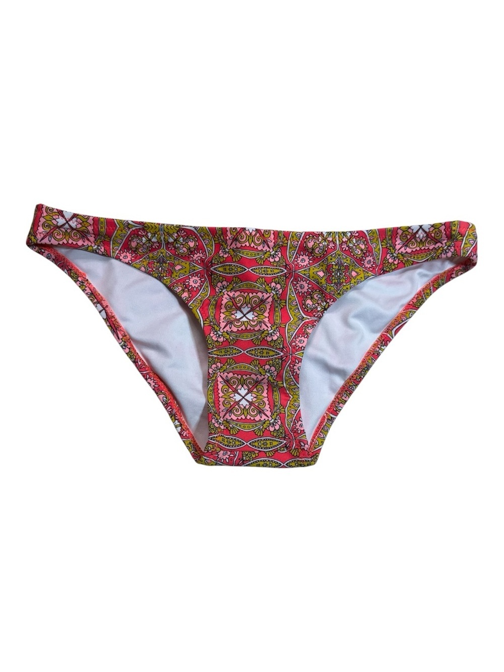 Volcom Mulit-Color with Pink-Orange Trim Bikini Bottom Size Small NWT